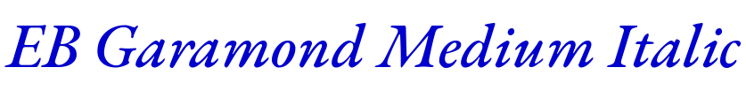 EB Garamond Medium Italic шрифт